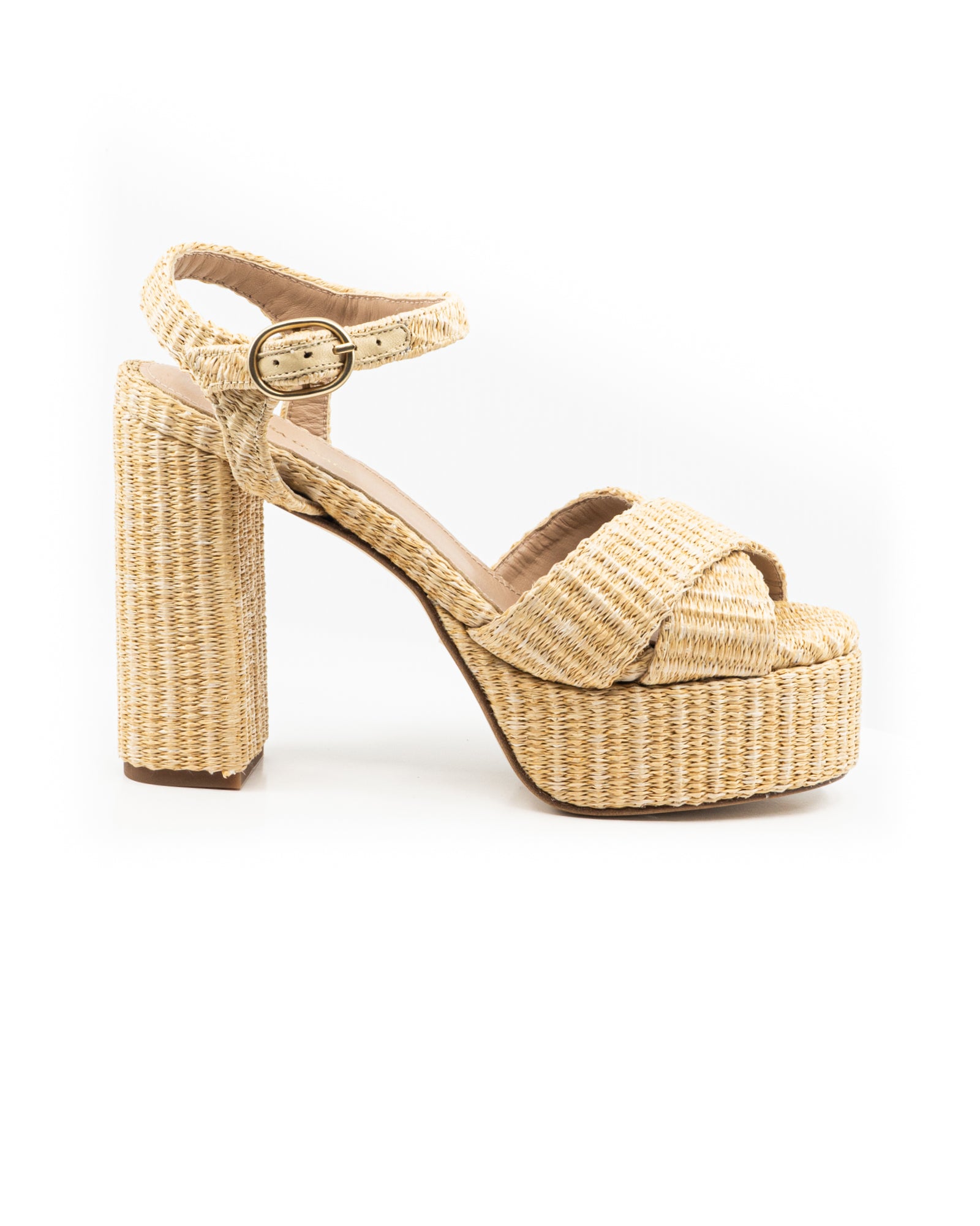 Bella Natural Raffia Platform – Andrea Gomez