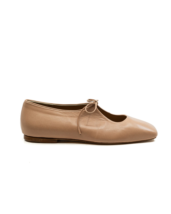 Amelia Blush Leather Ballerina