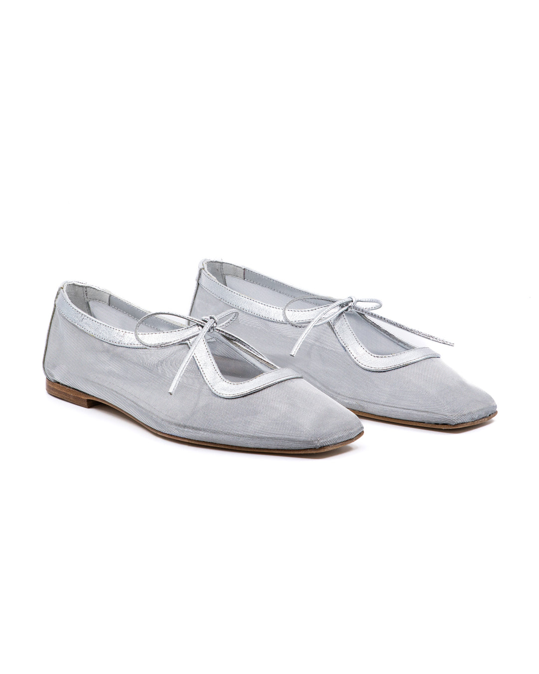 Amelia Clear Mesh Silver Ballerina
