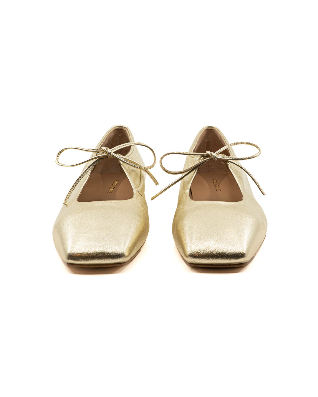 Amelia Gold Leather Ballerina