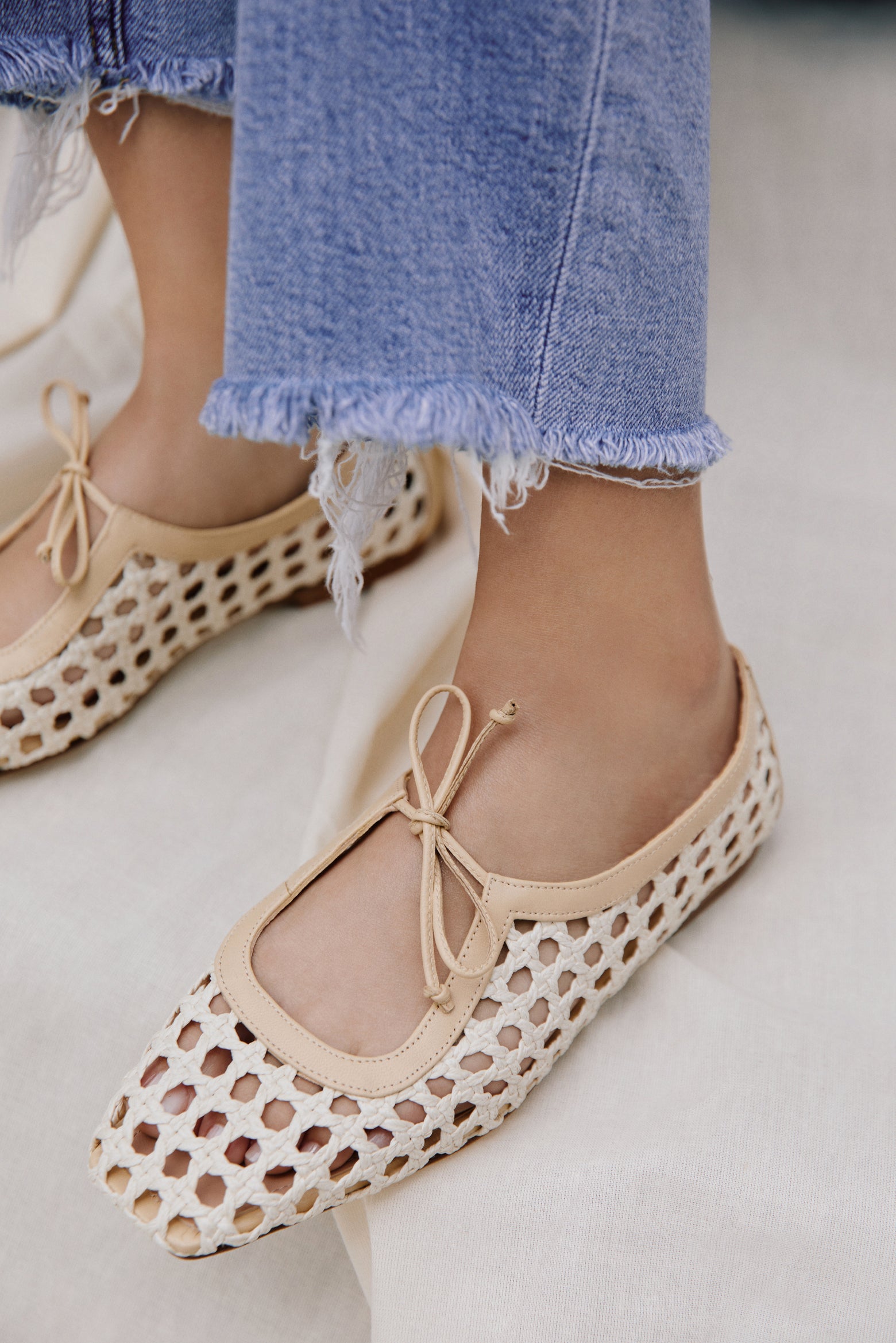 Amelia Natural Raffia Ballerina – Andrea Gomez