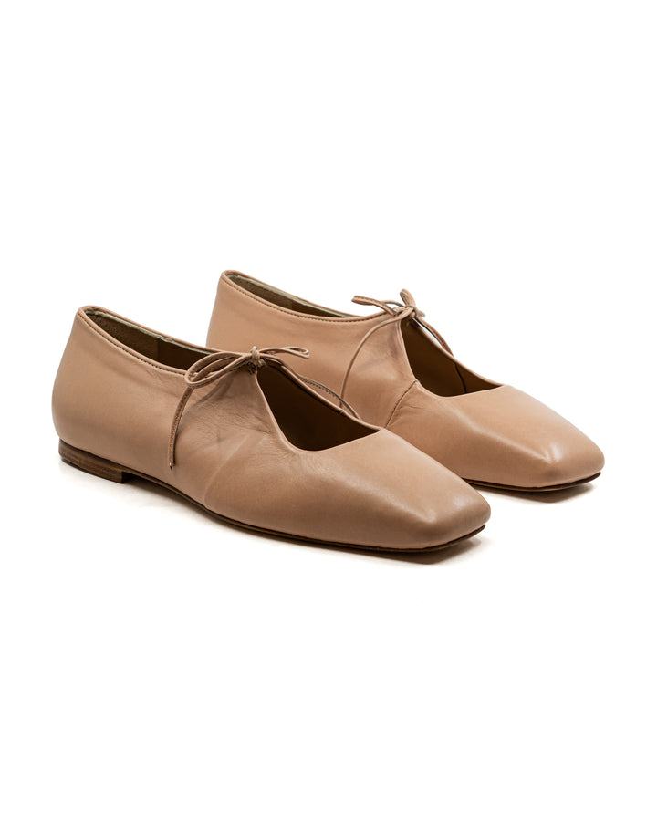 Amelia Blush Leather Ballerina