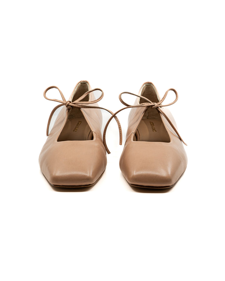 Amelia Blush Leather Ballerina