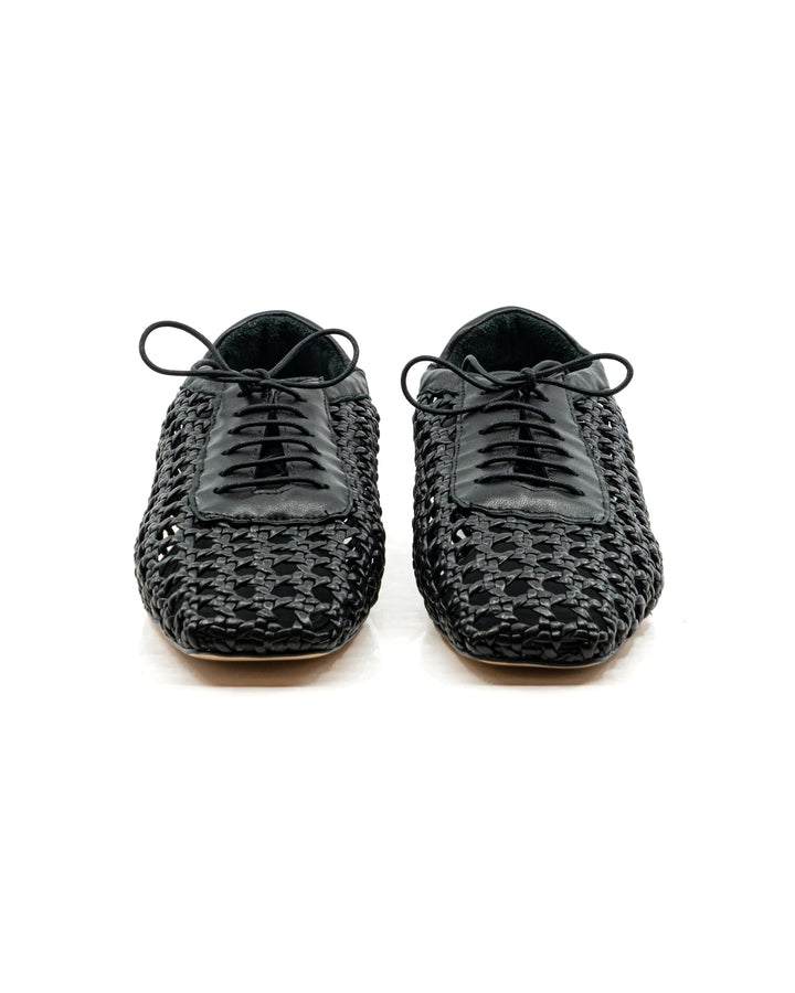 Antonia Black Leather Oxford