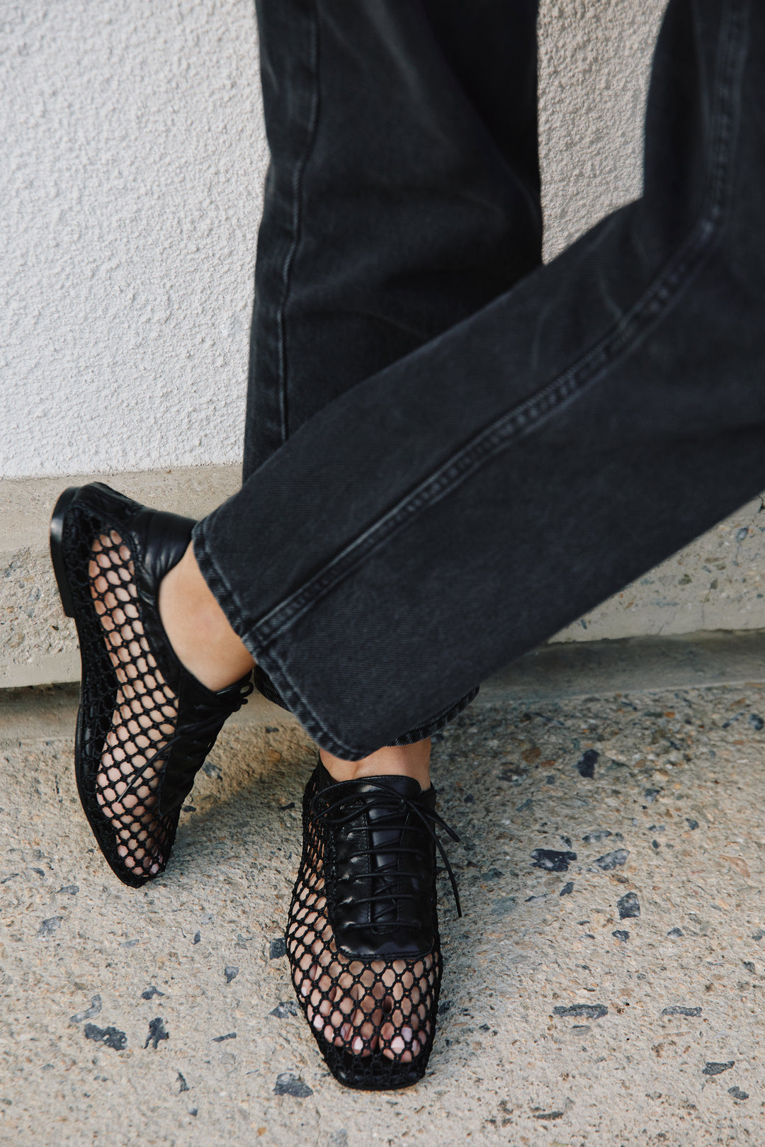 Antonia Black Mesh Oxford