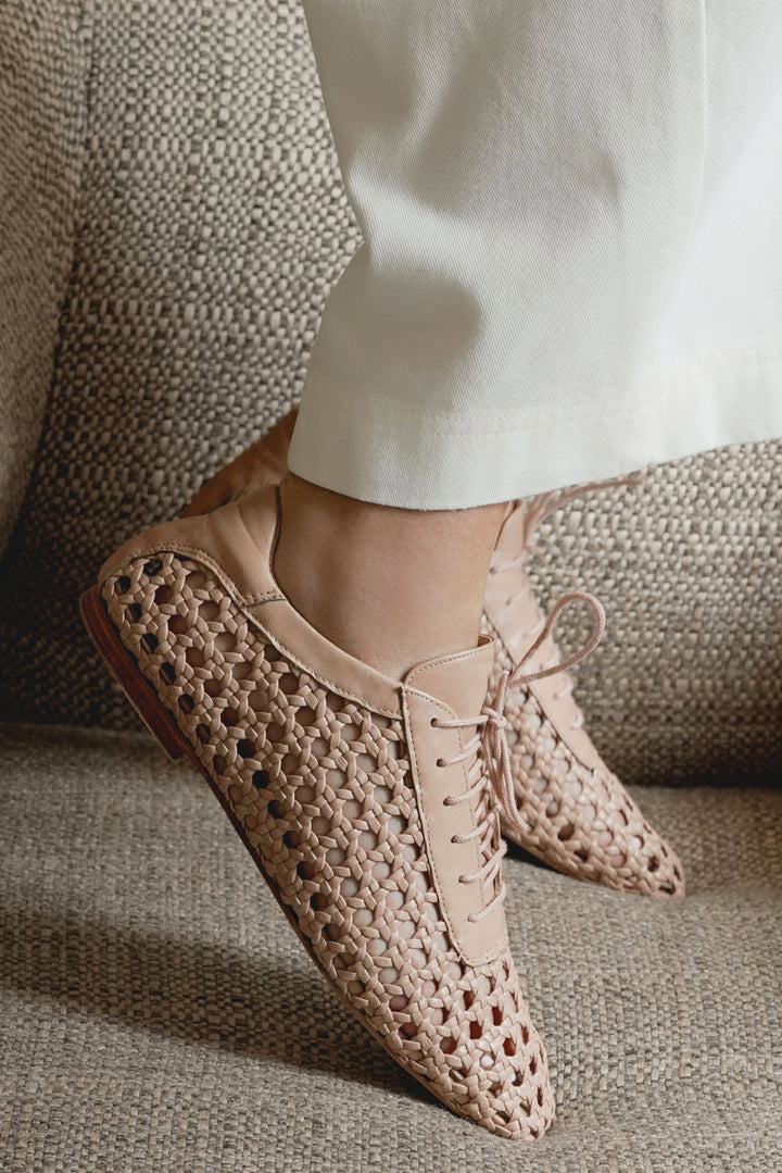 Antonia Blush Leather Oxford