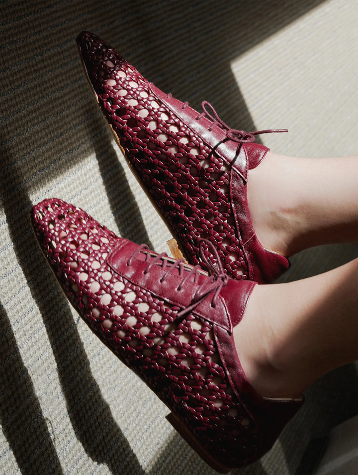 Antonia Burgundy Leather Oxford