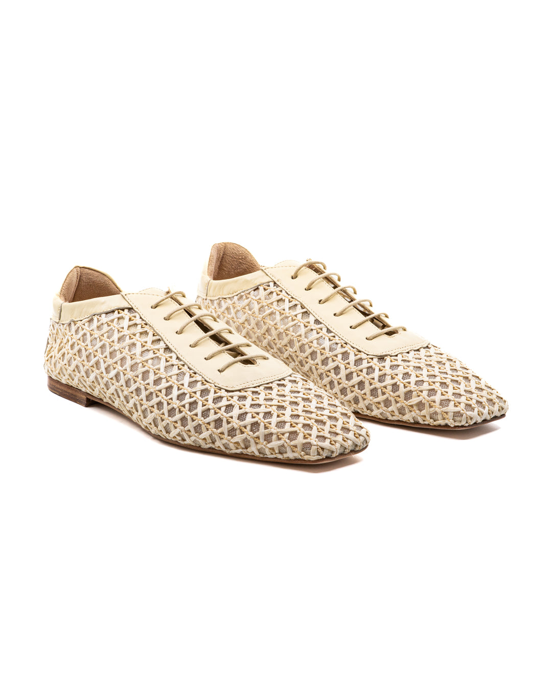 Antonia Butter Raffia Mesh Oxford