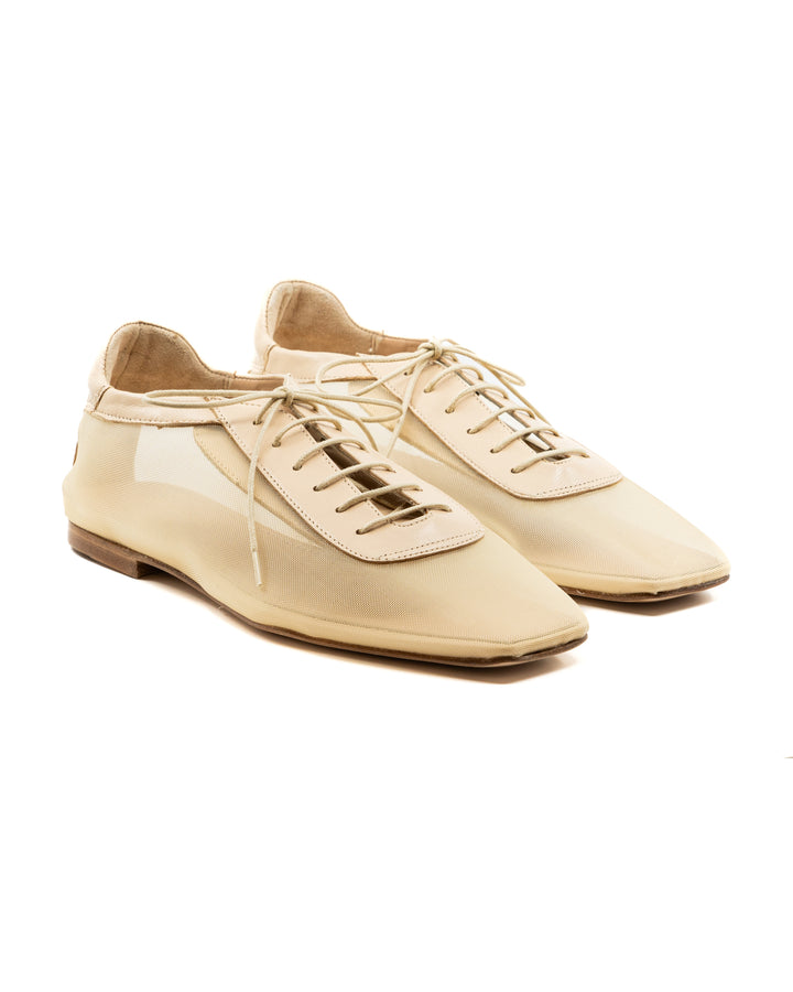 Antonia Clear Mesh Beige Oxford