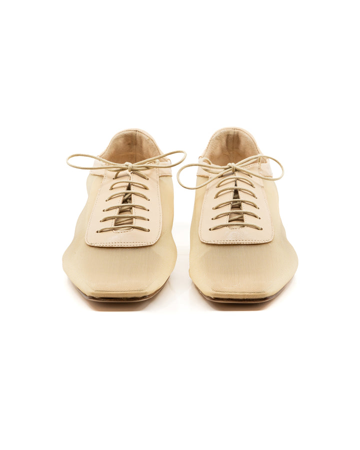 Antonia Clear Mesh Beige Oxford