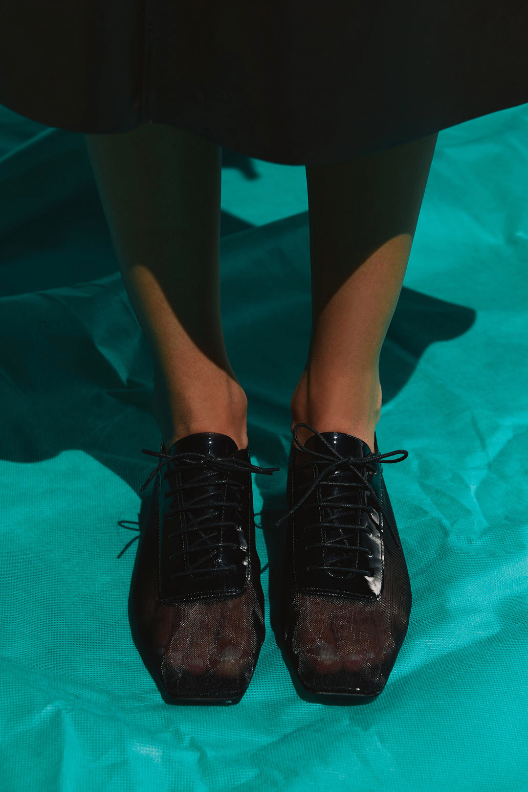 Antonia Clear Mesh Black Oxford