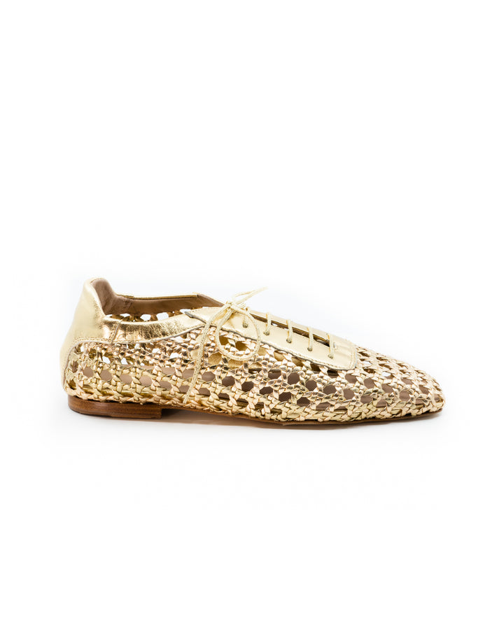 Antonia Gold Leather Oxford