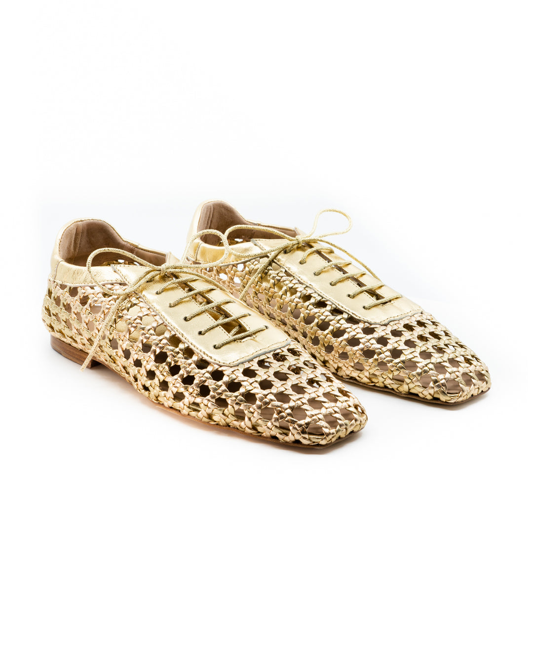 Antonia Gold Leather Oxford