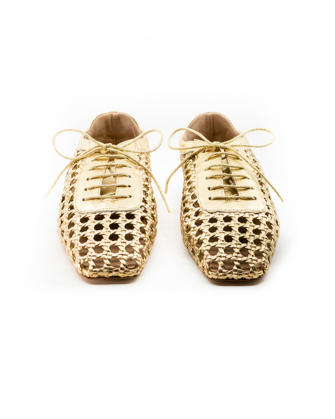 Antonia Gold Leather Oxford