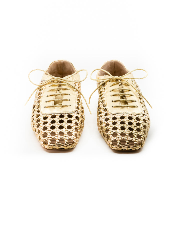 Antonia Gold Leather Oxford