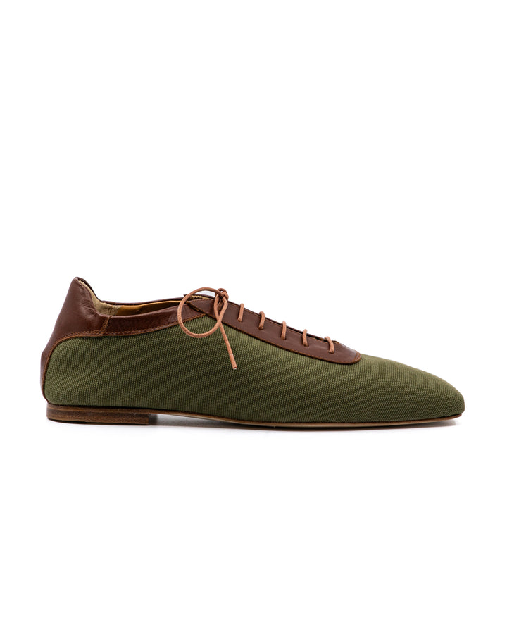 Antonia Green Canva Cognac Leather Oxford