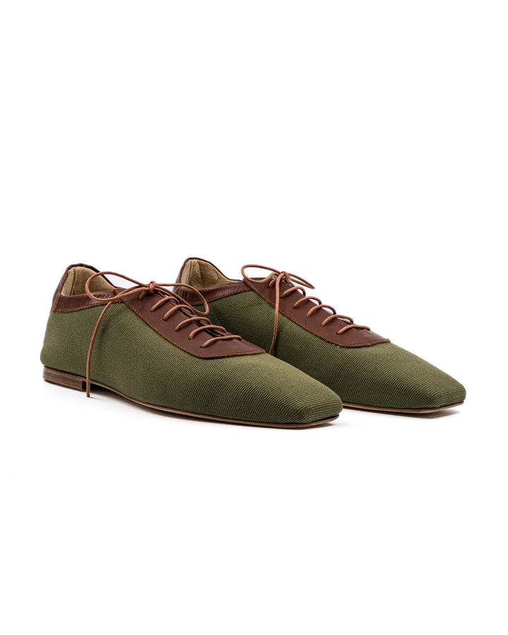 Antonia Green Canva Cognac Leather Oxford