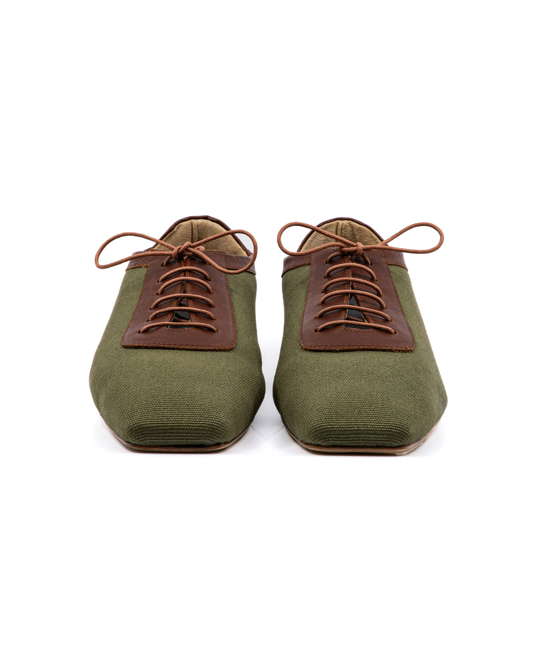 Antonia Green Canva Cognac Leather Oxford