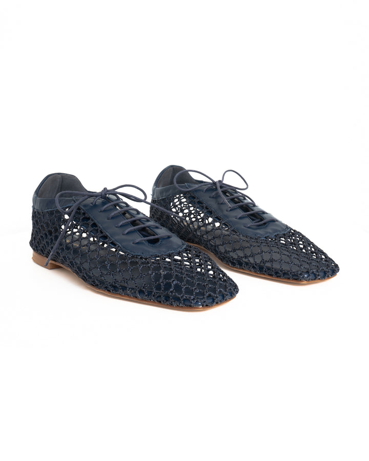 Antonia Navy Mesh Oxford