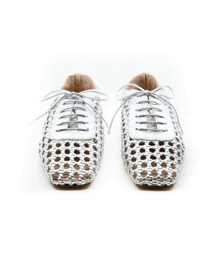 Antonia Silver Leather Oxford