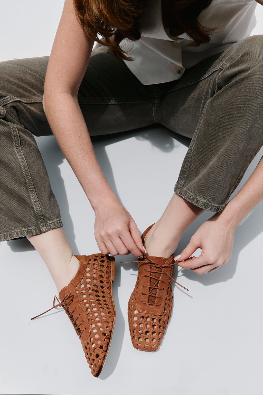 Antonia Camel Suede Oxford