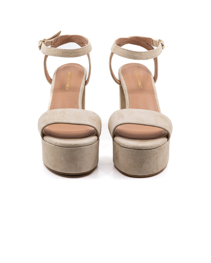 Becka Beige Suede Platform
