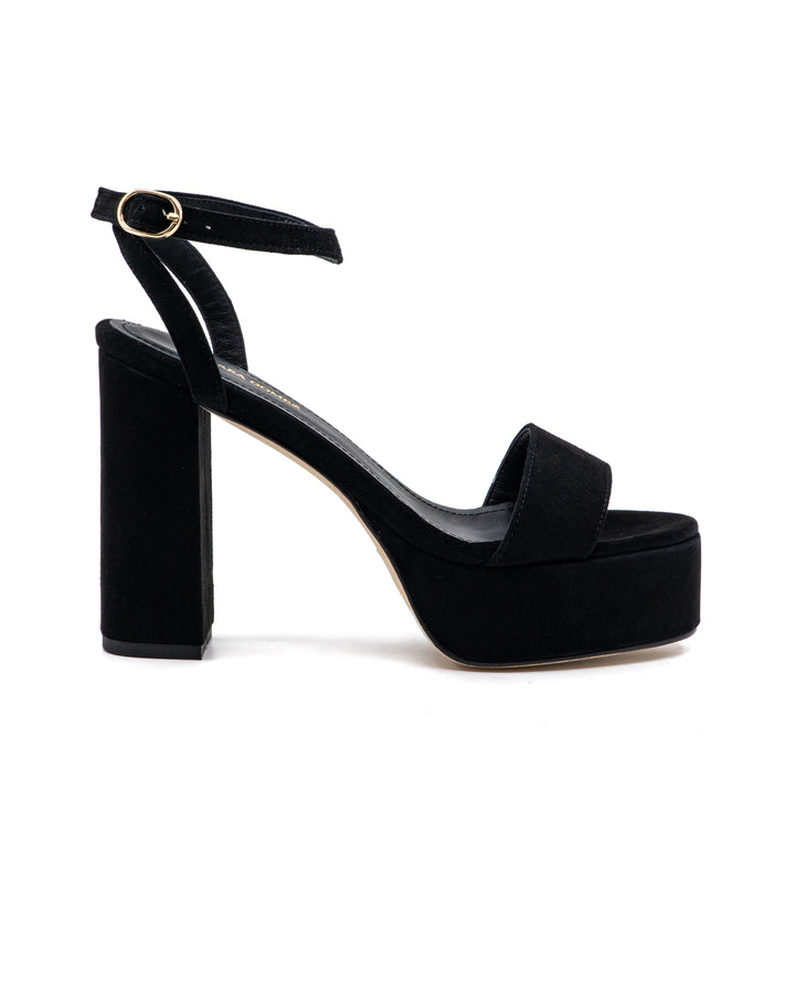 Becka Black Suede Platform