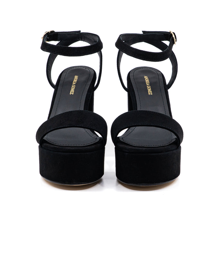 Becka Black Suede Platform