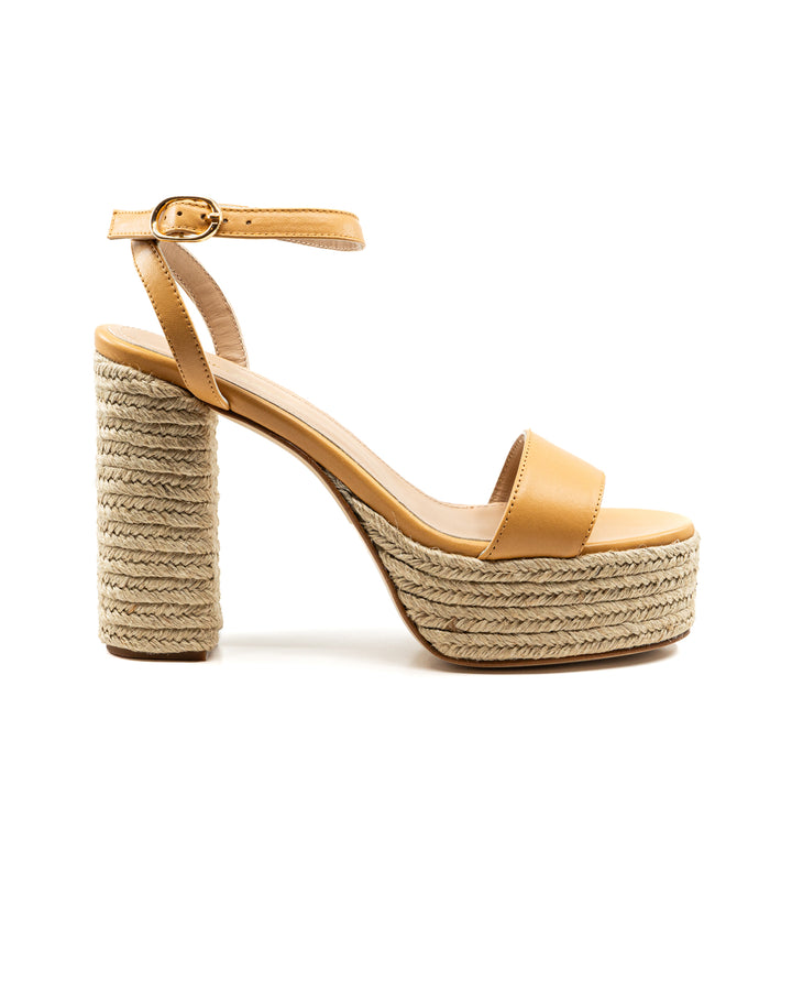 Becka Camel Leather Platform
