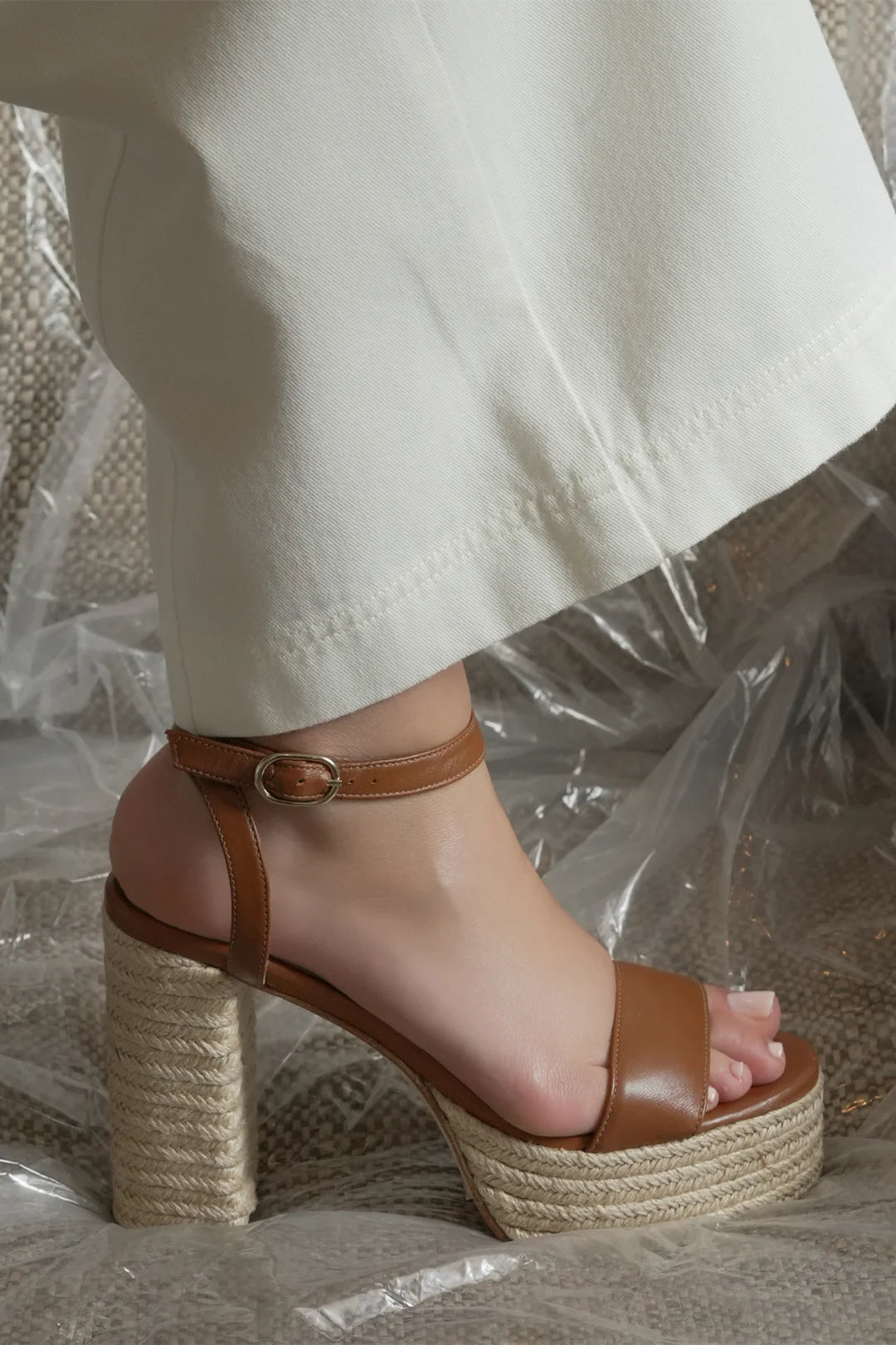 Becka Camel Leather Platform – Andrea Gomez Becka Camel Leather Platform – Andrea Gomez