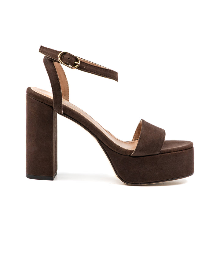 Becka Chocolate Suede Platform