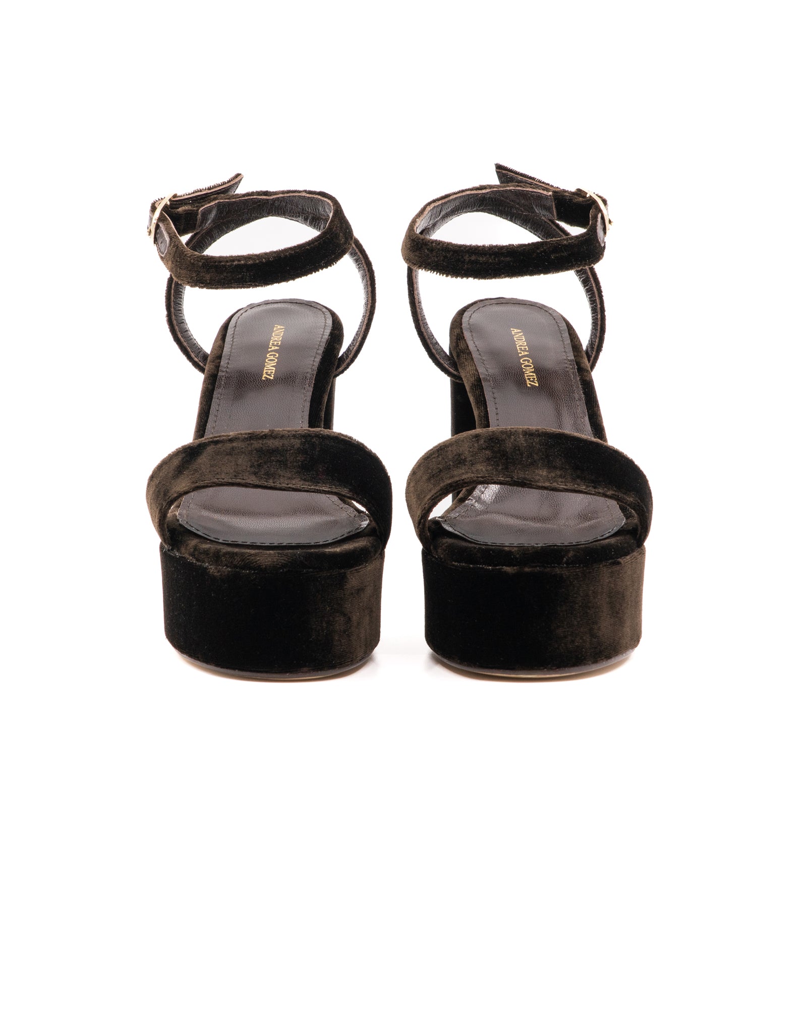 Becka Chocolate Velvet Platform – Andrea Gomez