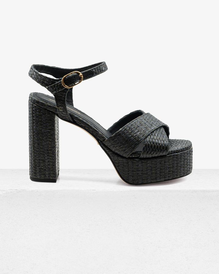 Bella Black Raffia