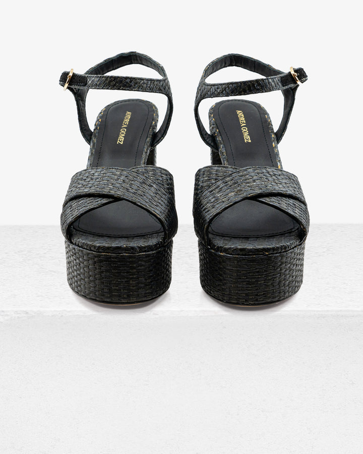 Bella Black Raffia