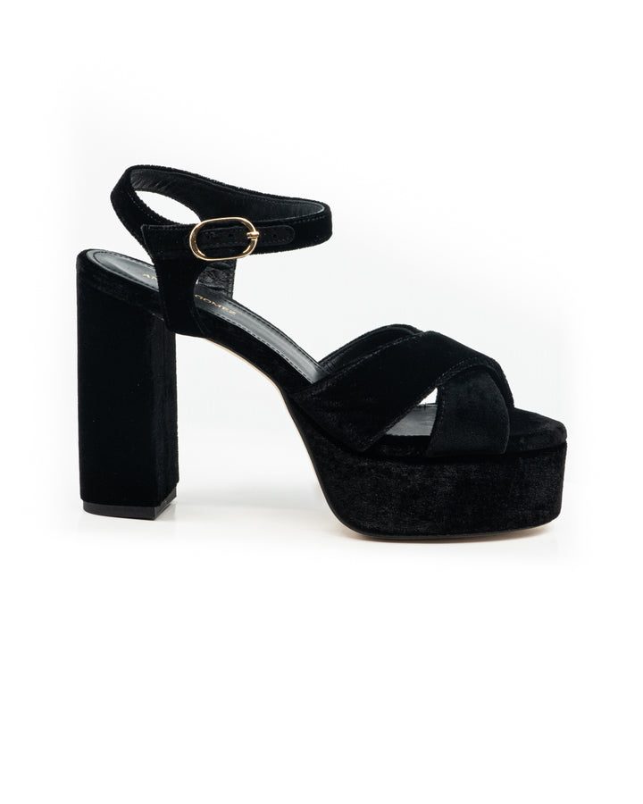 Bella Black Velvet Platform
