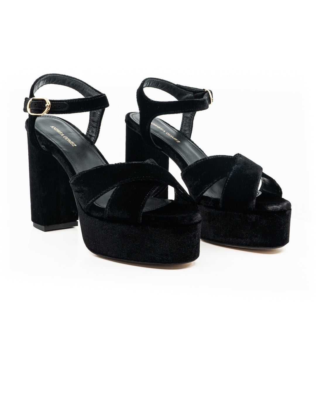 Bella Black Velvet Platform