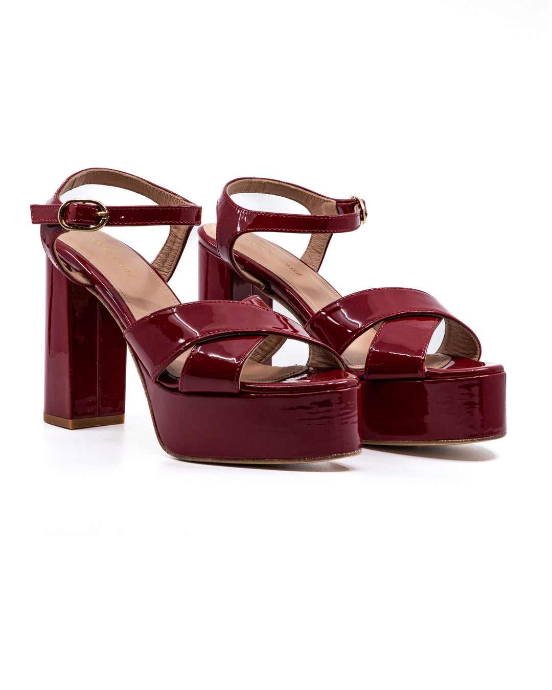 Bella Red Patent Platform