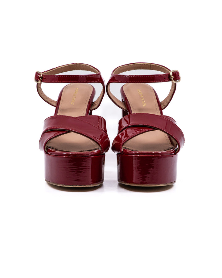 Bella Red Patent Platform