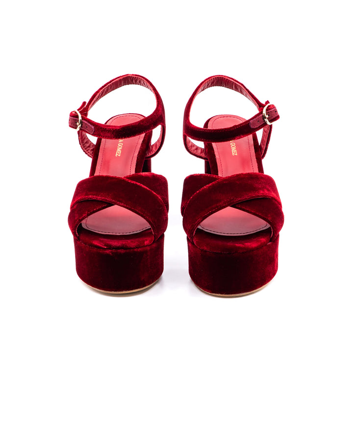 Bella Red Velvet Platform