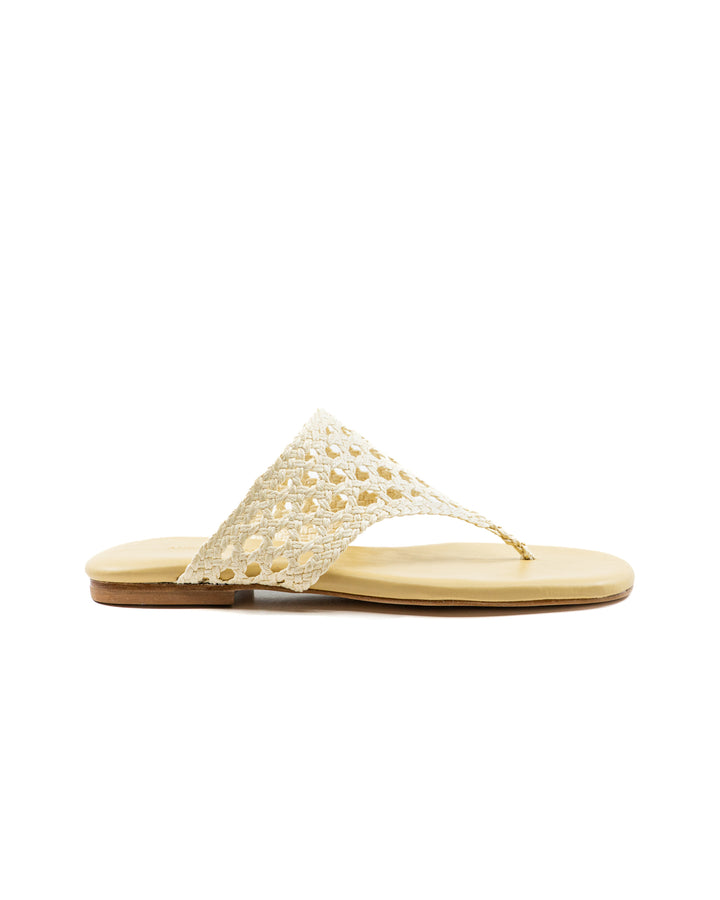 Brenda Flat Natural Raffia Sandal