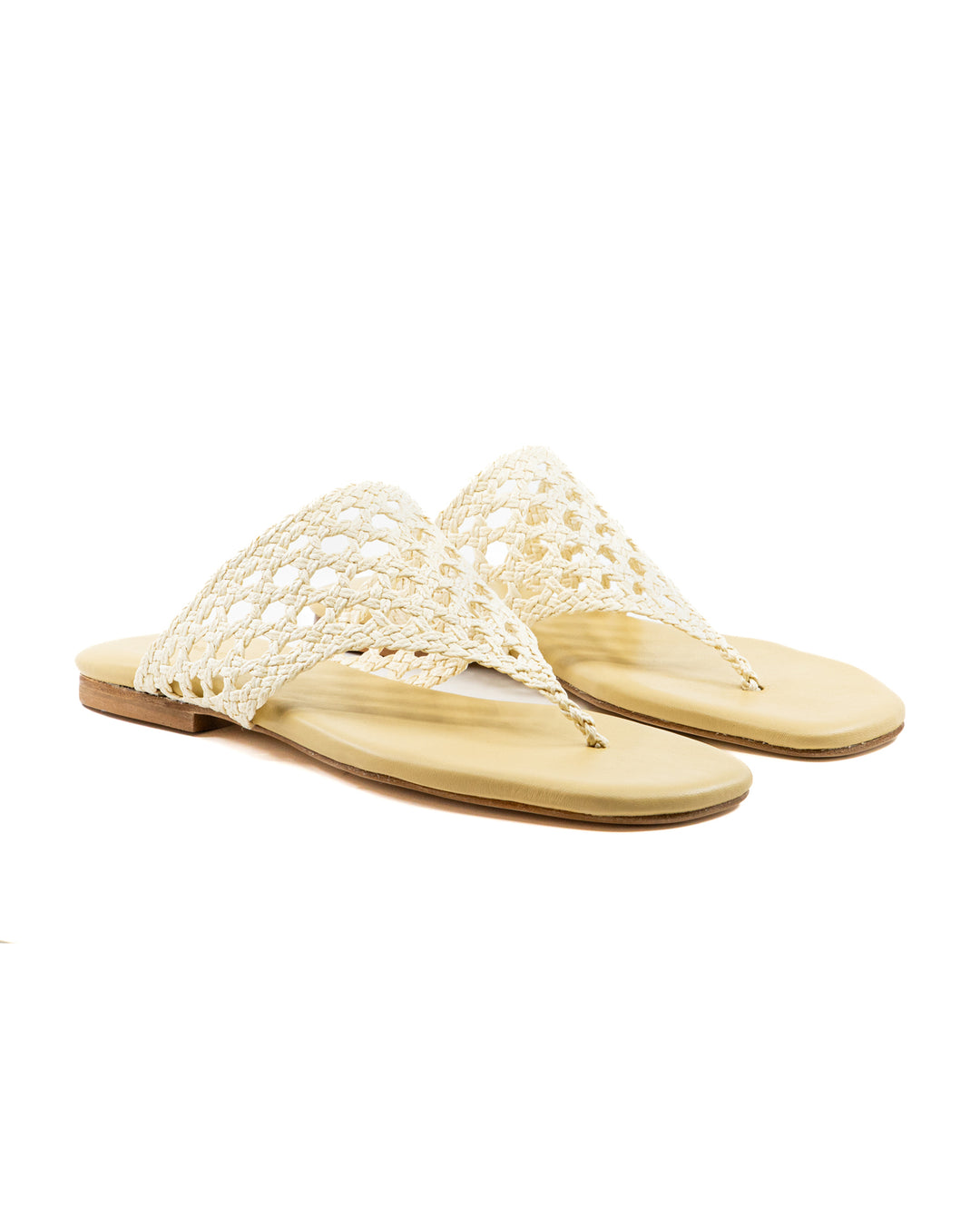 Brenda Flat Natural Raffia Sandal