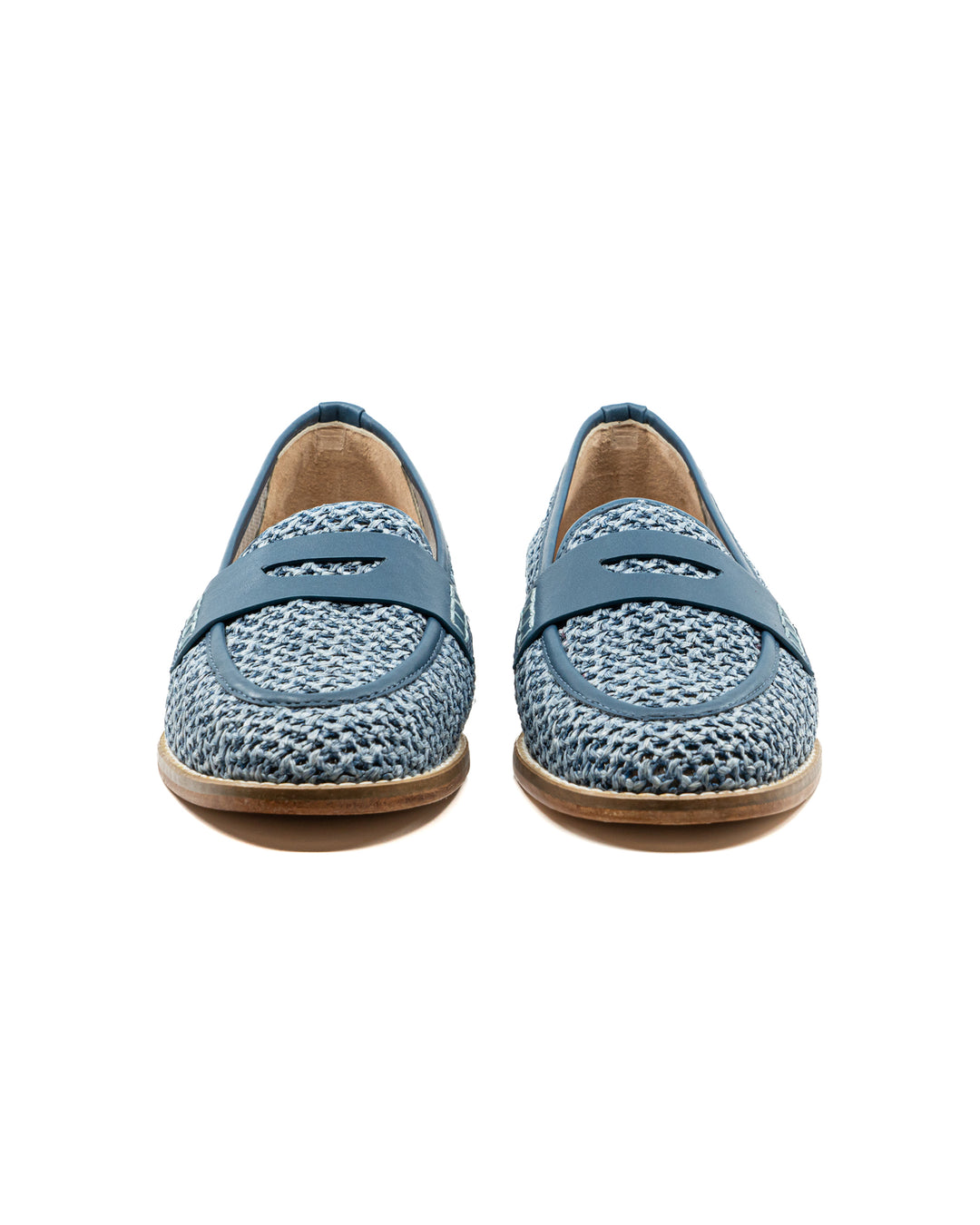 Camila Blue Raffia Loafer