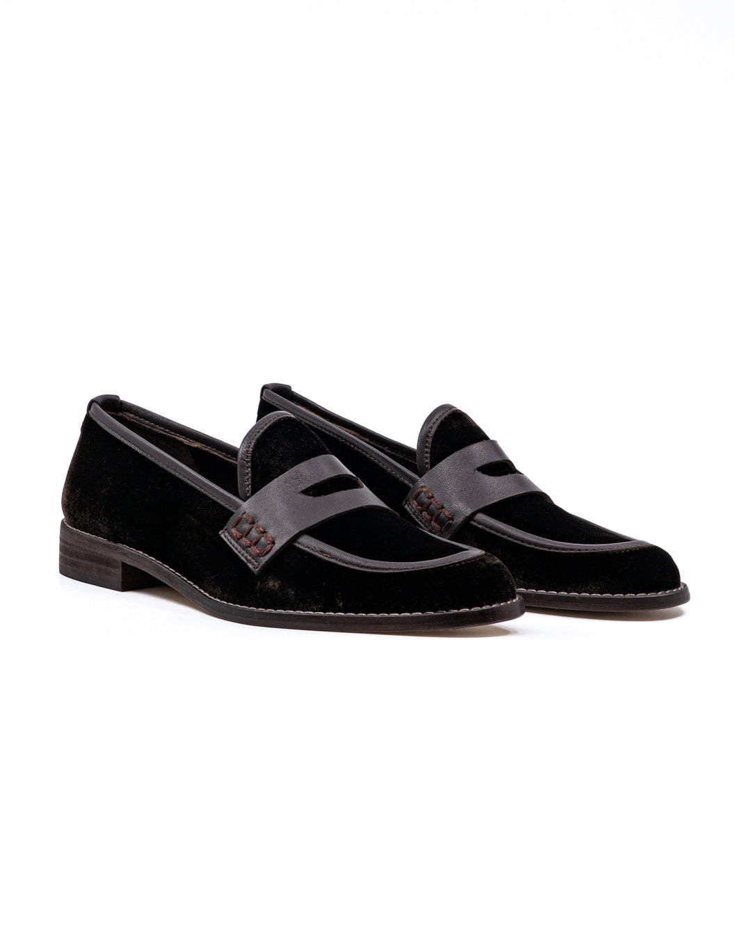 Camila Chocolate Velvet Loafer
