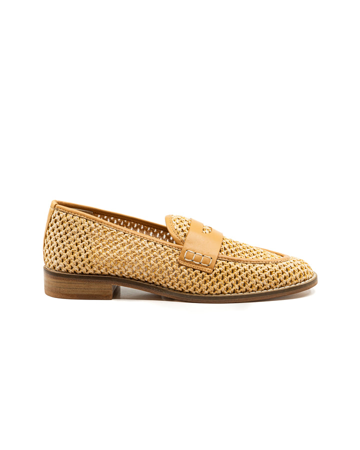 Camila Natural Raffia Loafer