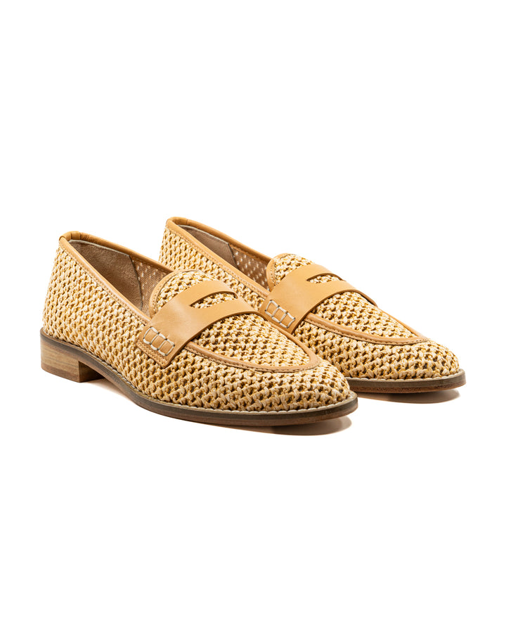 Camila Natural Raffia Loafer