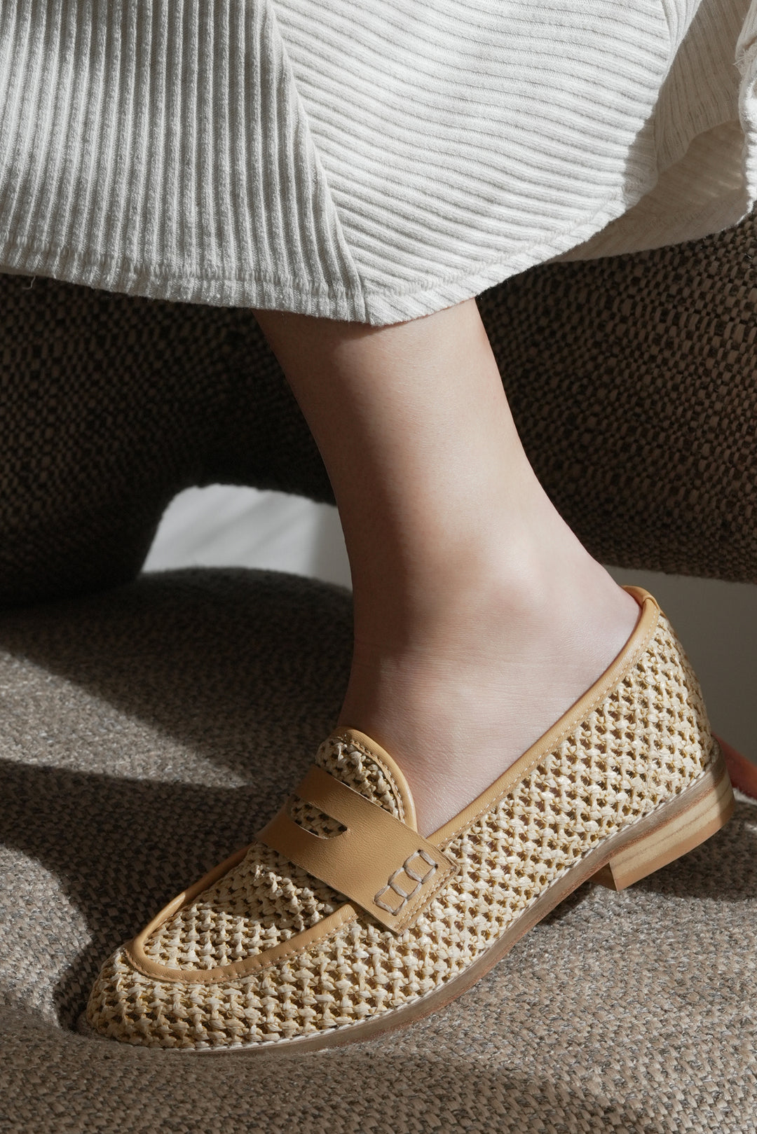 Camila Natural Raffia Loafer