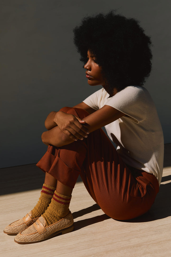 Camila Natural Raffia Loafer