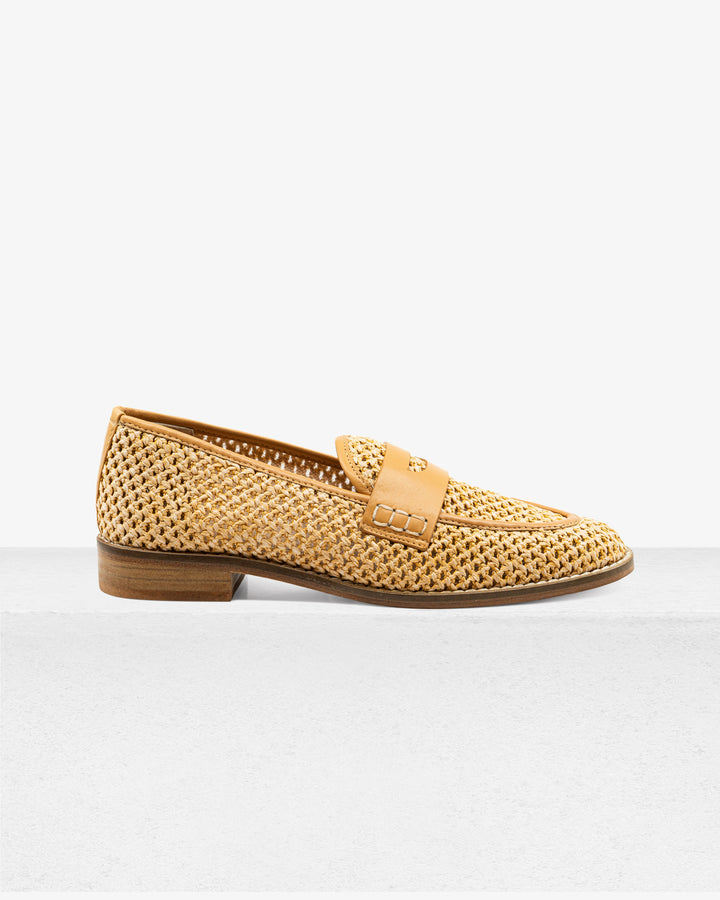 Camila Natural Raffia Loafer