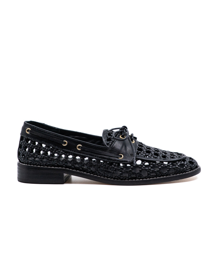 Carla Black Leather Loafer