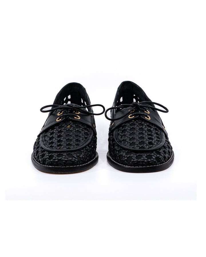 Carla Black Leather Loafer